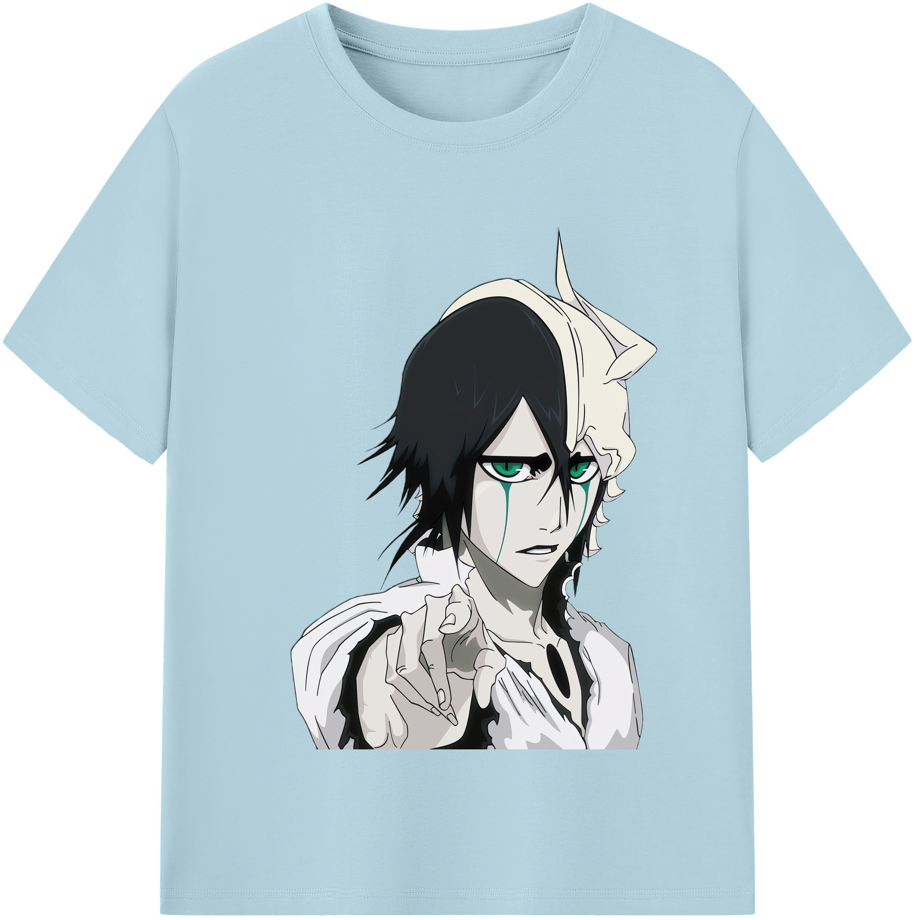 （画像用） ブリーチ ウルキオラ·シファー BLEACH Ulquiorra cifer 綿100％半袖Tシャツ（フロントプリント）